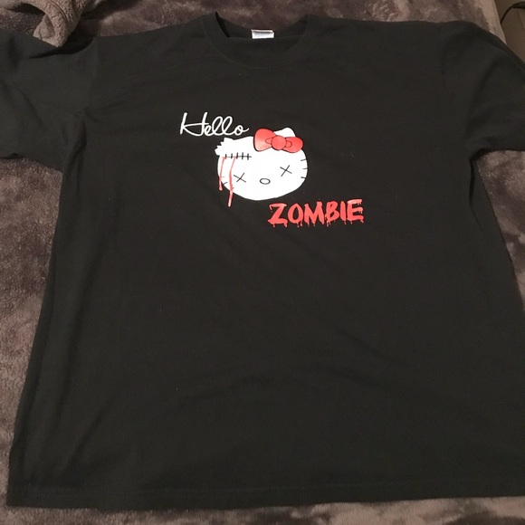 hello kitty zombie shirt